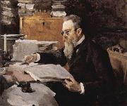 Valentin Serov Portrait of Nikolai Rimsky Korsakov 1898 oil painting reproduction